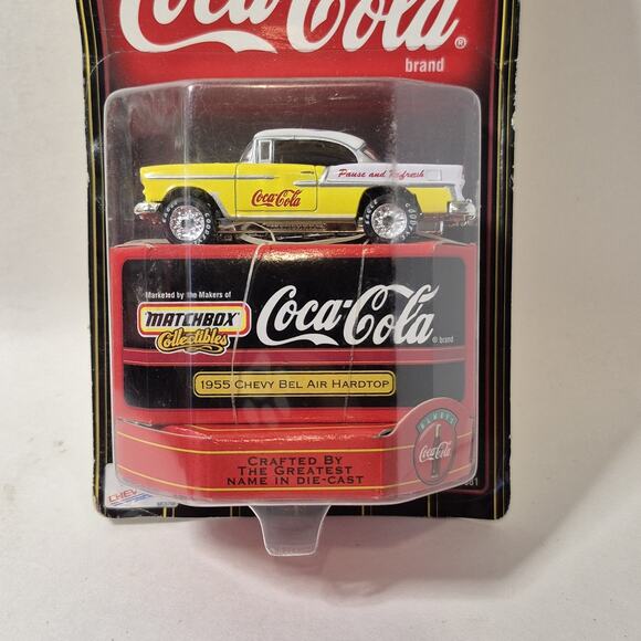 Vintage Matchbox Collectibles Coca Cola 1955 Chevy Bel Air Hardtop 1/64 Diecast - Picture 3 of 10